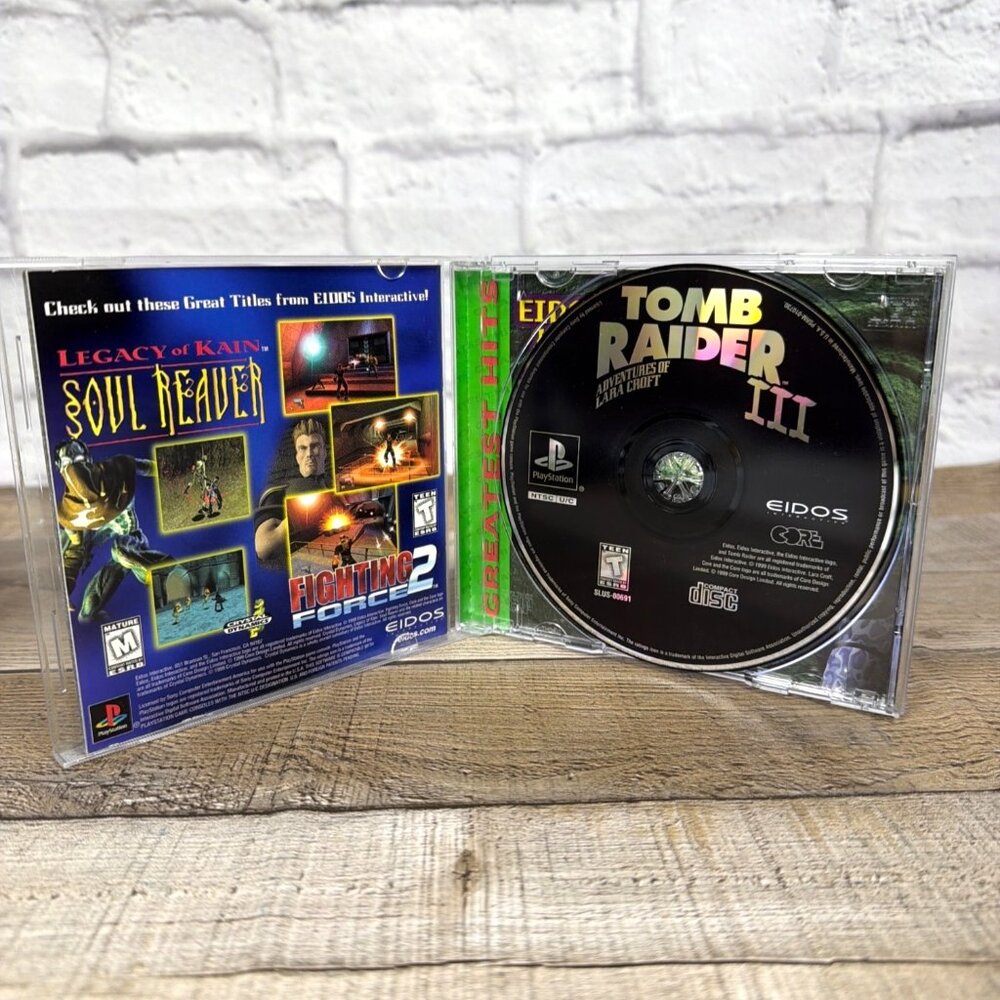Tomb Raider III Adventure Lara Croft PlayStation PS1 Greatest Hits Manual Tested - Picture 3 of 11